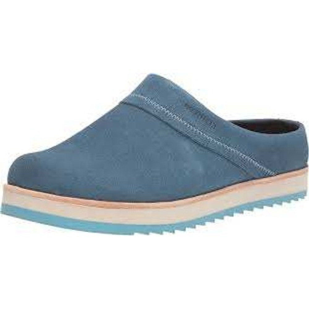 Merrell Juno Clog Suede Bluestone Blue Platform Slip On Shoes J001198 Womens 9.5 - Picture 7 of 9